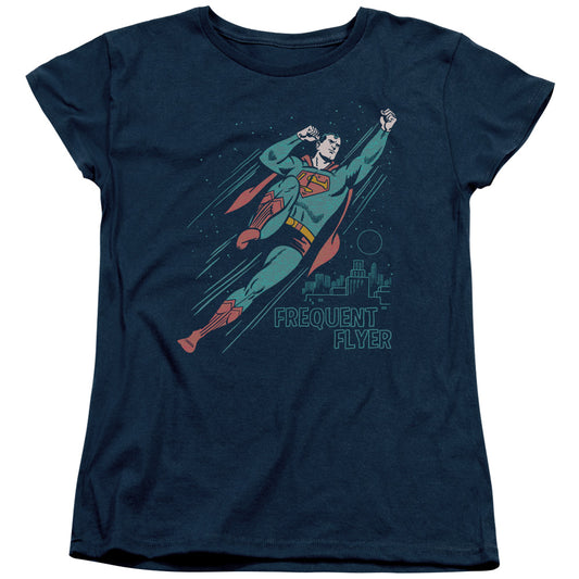 SUPERMAN FREQUENT FLYER - S/S WOMENS TEE - NAVY T-Shirt