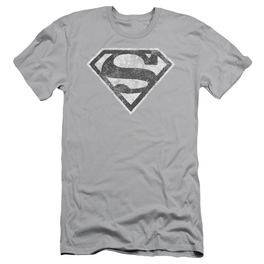 Superman - Grey S - Short Sleeve Adult 30/1 - Silver T-shirt