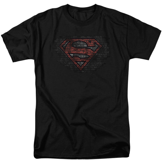 Superman - Brick S - Short Sleeve Adult 18/1 - Black T-shirt