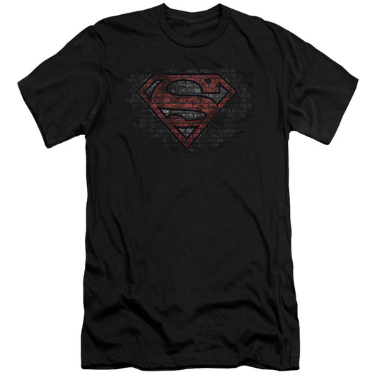 Superman - Brick S - Short Sleeve Adult 30/1 - Black T-shirt