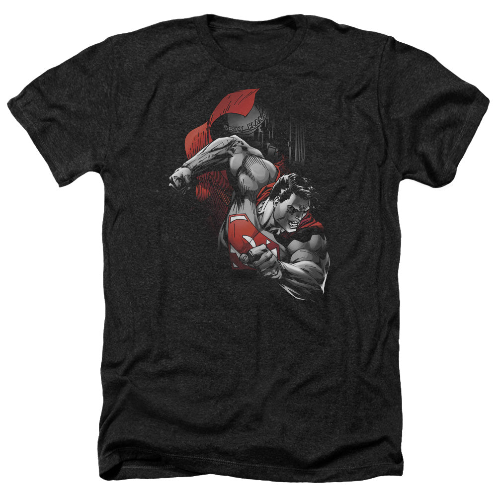 Superman - My City - Adult Heather-black