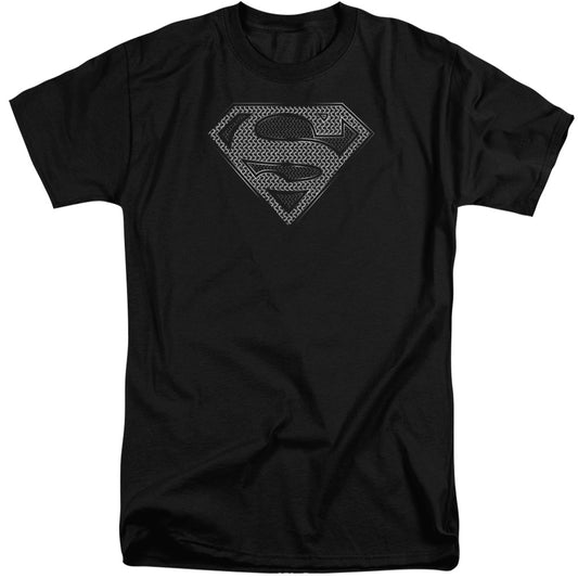 Superman - Chainmail - Short Sleeve Adult Tall - Black T-shirt