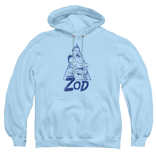 Superman - Vintage Zod - Adult Pull-over Hoodie - Light Blue