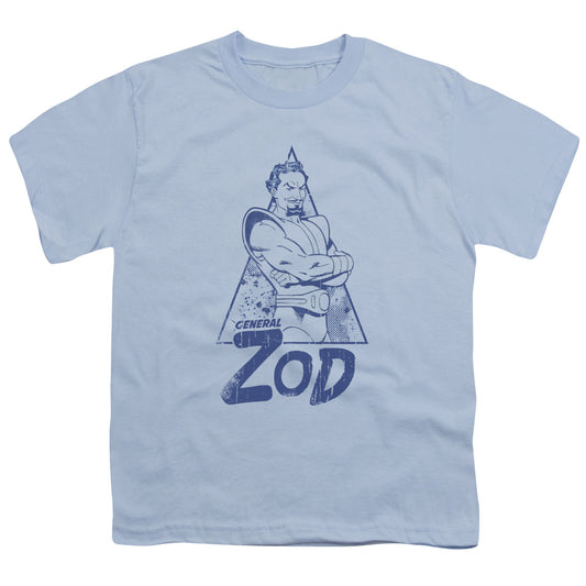 Superman - Vintage Zod - Short Sleeve Youth 18/1 - Light Blue T-shirt