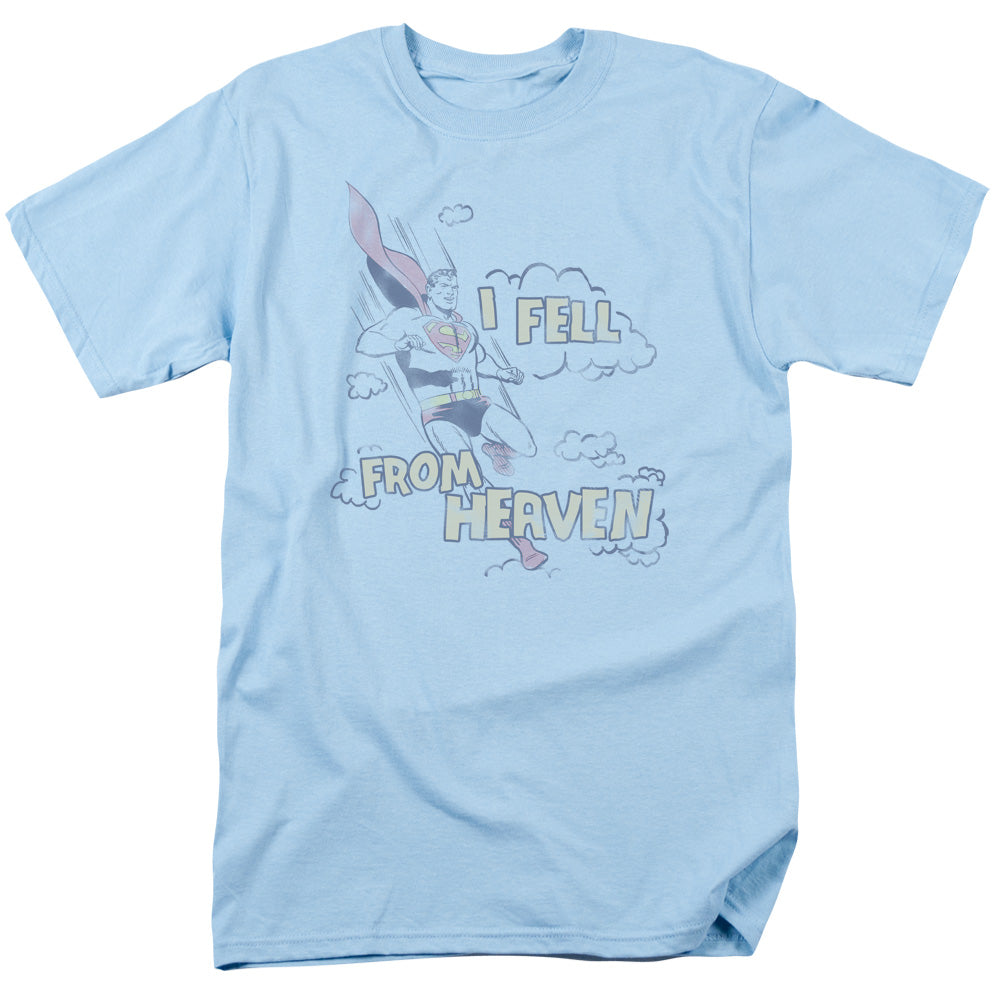 Superman - I Fell - Short Sleeve Adult 18/1 - Light Blue T-shirt