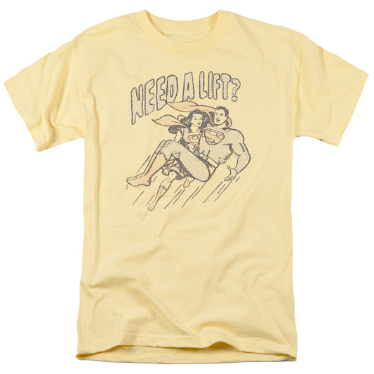 Superman - Need A Lift - Short Sleeve Adult 18/1 - Banana T-shirt