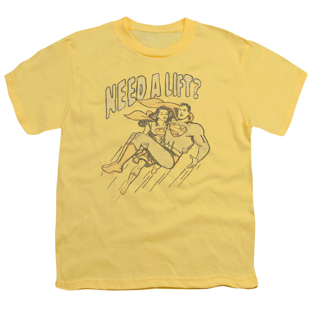 Superman - Need A Lift - Short Sleeve Youth 18/1 - Banana T-shirt