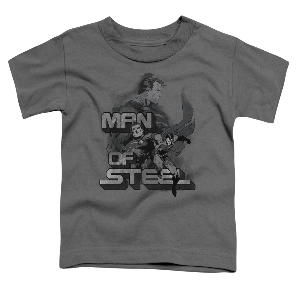 Superman - Steel Poses - Short Sleeve Toddler Tee - Charcoal T-shirt