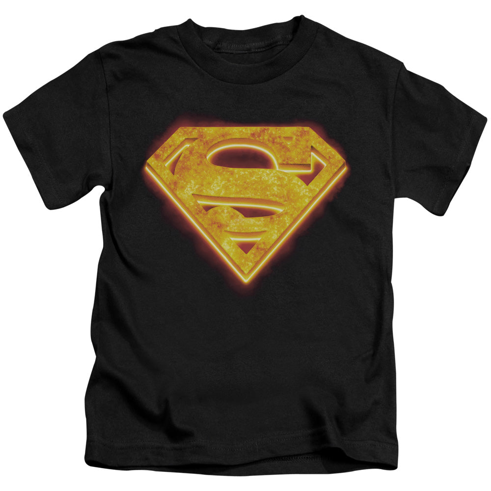 SUPERMAN HOT STEEL SHIELD - S/S JUVENILE 18/1 - BLACK - T-Shirt