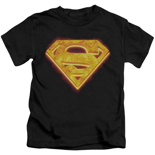 SUPERMAN HOT STEEL SHIELD - S/S JUVENILE 18/1 - BLACK - T-Shirt