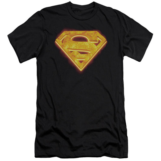 SUPERMAN HOT STEEL SHIELD - S/S ADULT 30/1 - BLACK T-Shirt