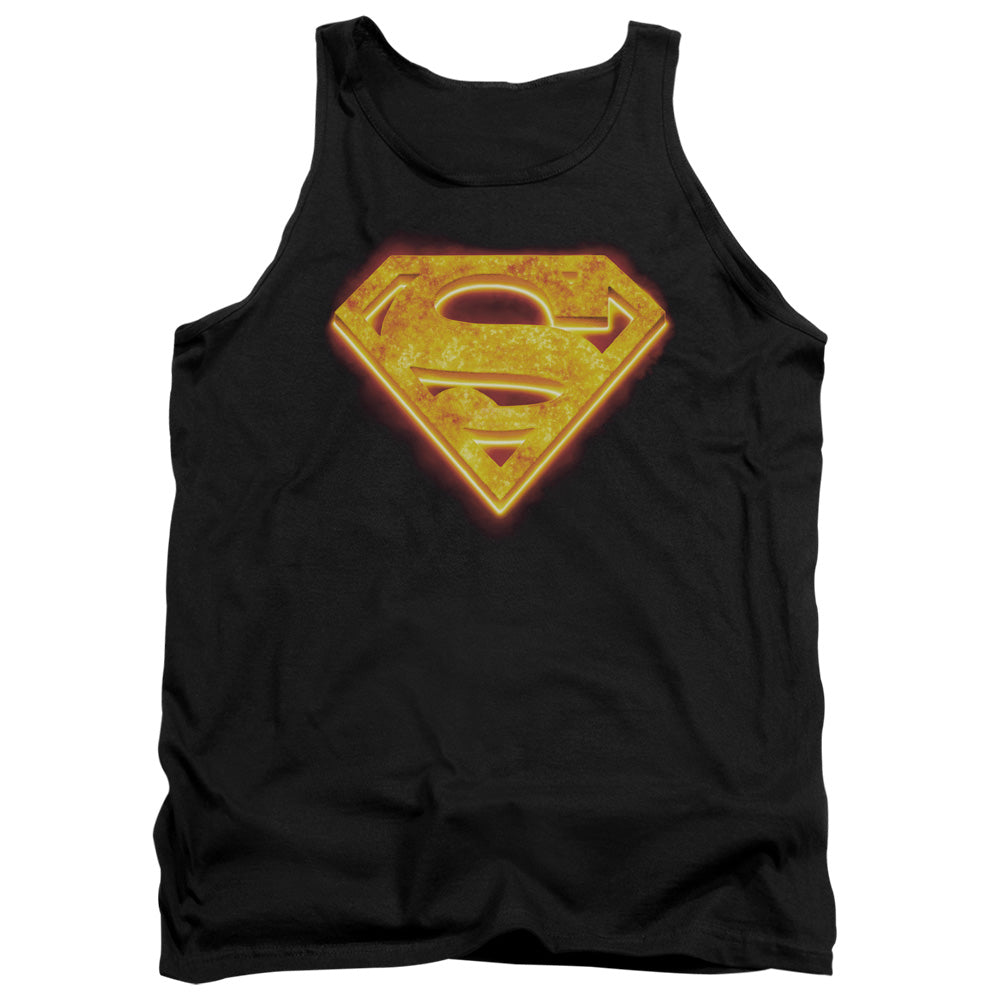 Superman - Hot Steel Shield - Adult Tank - Black