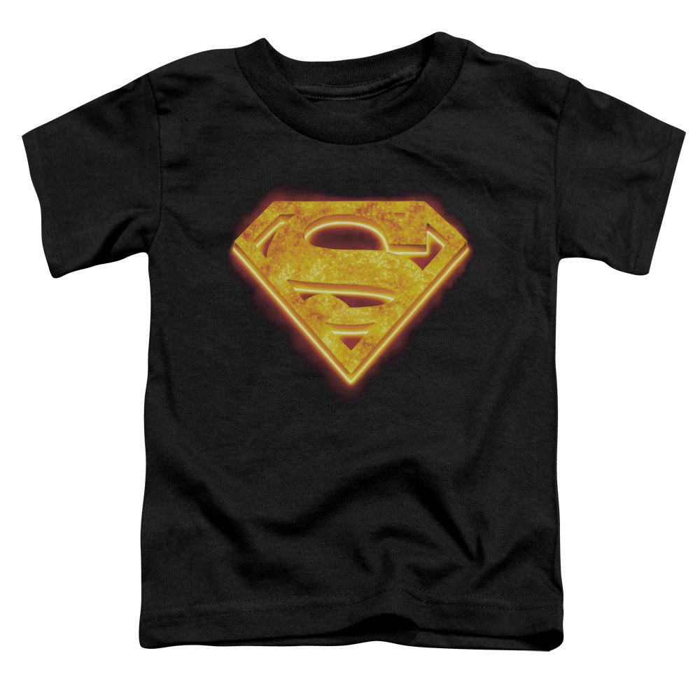 Superman - Hot Steel Shield - Short Sleeve Toddler Tee - Black T-shirt