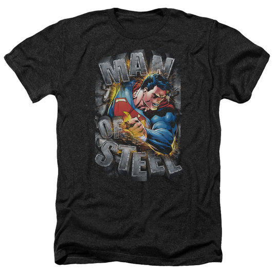 Superman - Ripping Steel - Adult Heather-black