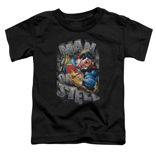 Superman - Ripping Steel - Short Sleeve Toddler Tee - Black T-shirt