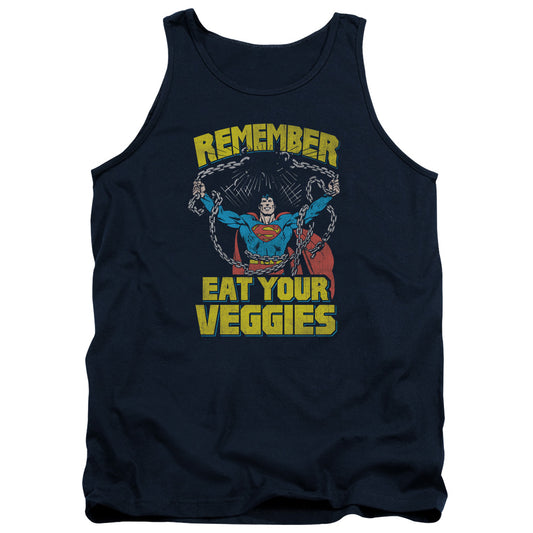 Superman - Veggie Power - Adult Tank - Navy