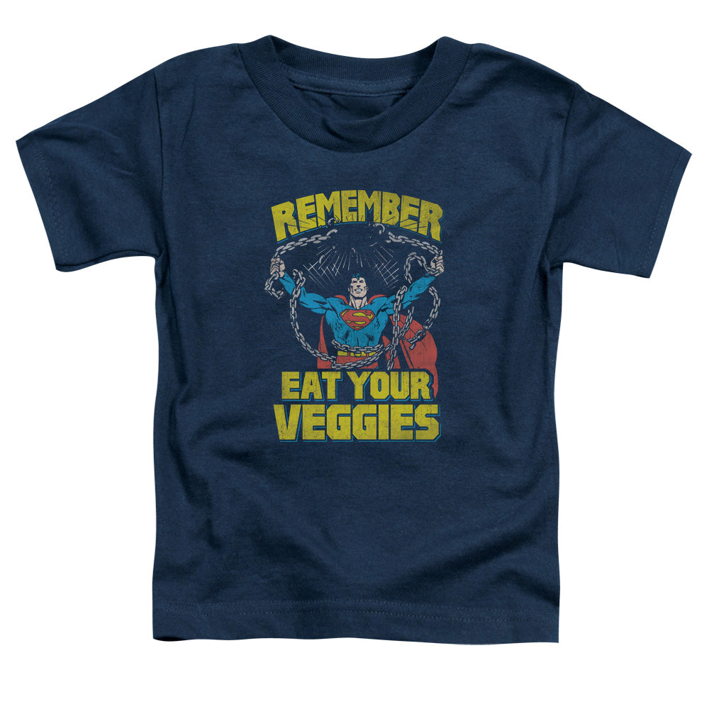 Superman - Veggie Power - Short Sleeve Toddler Tee - Navy T-shirt