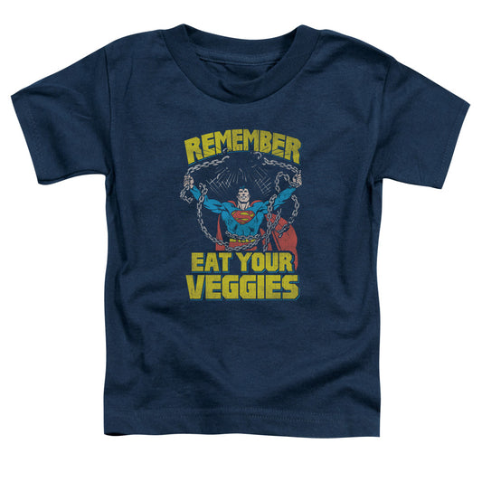 Superman - Veggie Power - Short Sleeve Toddler Tee - Navy T-shirt