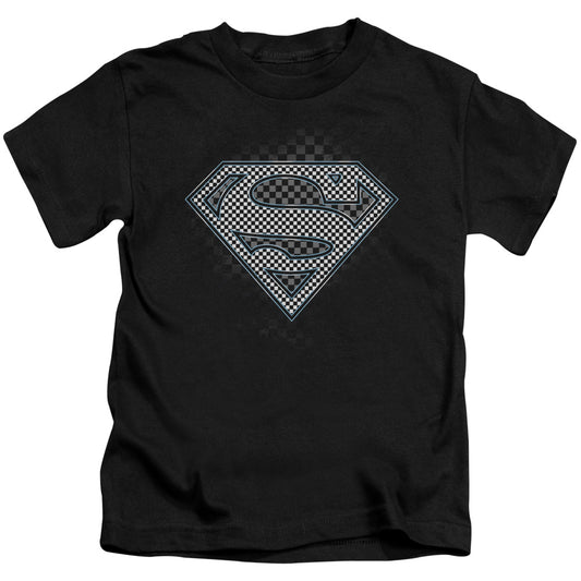 SUPERMAN CHECKERBOARD - S/S JUVENILE 18/1 - BLACK - T-Shirt