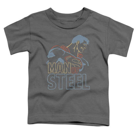 SUPERMAN COLORED LINES - S/S TODDLER TEE - CHARCOAL - T-Shirt