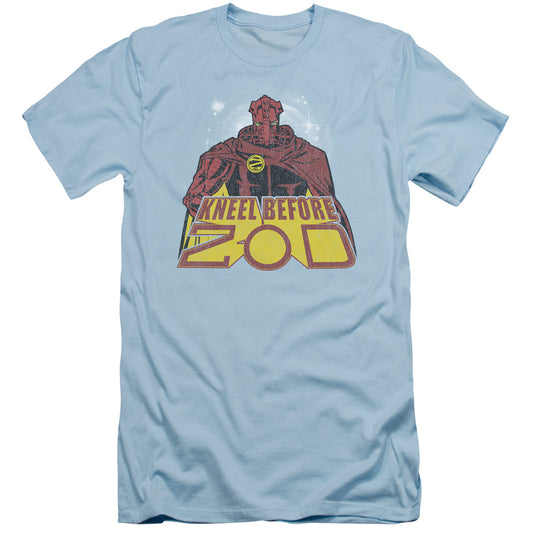 Superman - Kneel Before - Short Sleeve Adult 30/1 - Light Blue T-shirt