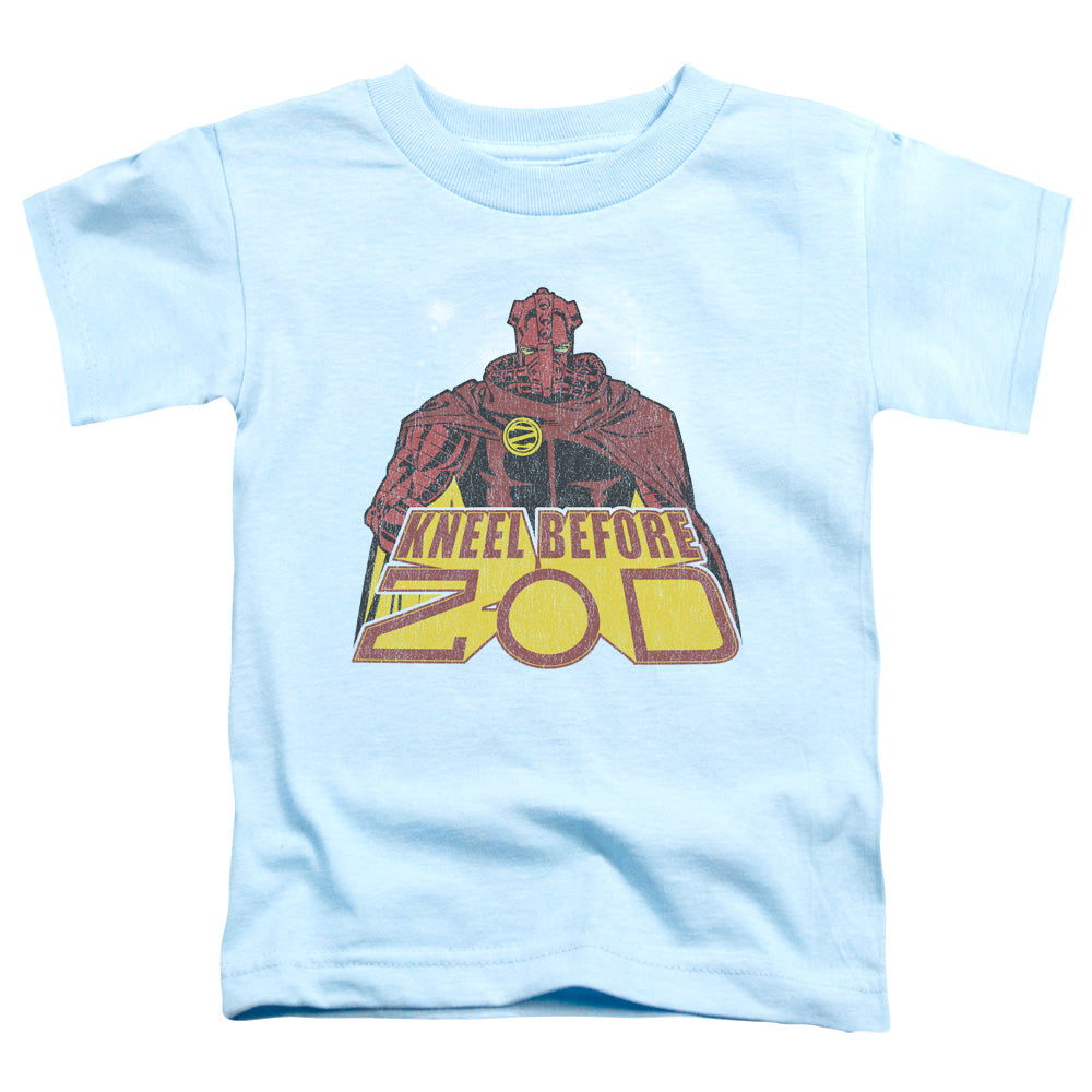 Superman - Kneel Before - Short Sleeve Toddler Tee - Light Blue T-shirt