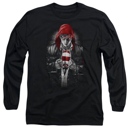 Superman - Earth One - Long Sleeve Adult 18/1 - Black T-shirt