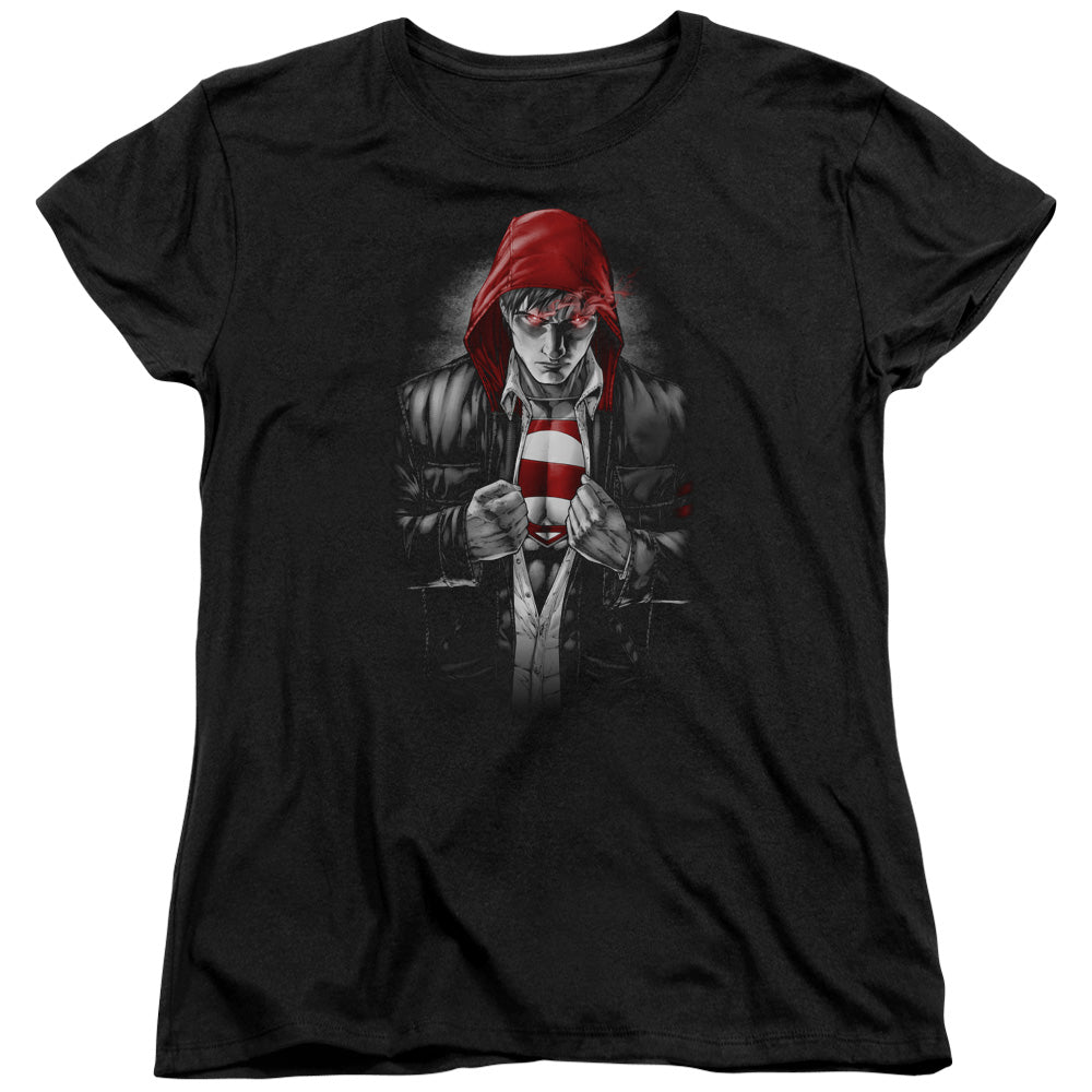 Superman - Earth One - Short Sleeve Womens Tee - Black T-shirt