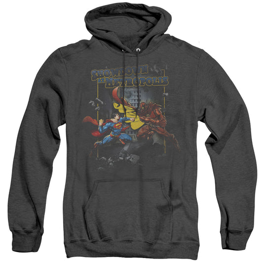 Superman - Showdown - Adult Heather Hoodie - Black