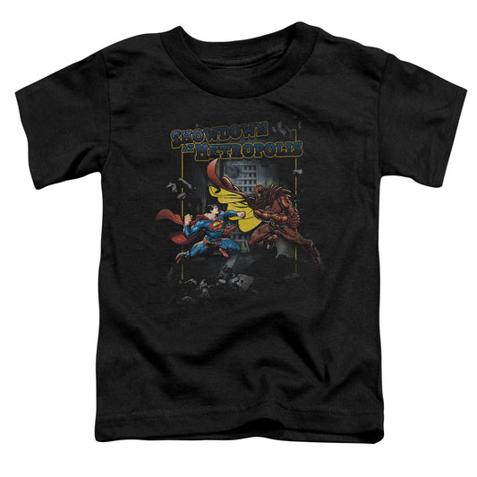 Superman - Showdown - Short Sleeve Toddler Tee - Black T-shirt
