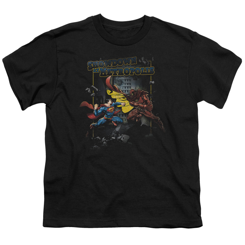 Superman - Showdown - Short Sleeve Youth 18/1 - Black T-shirt
