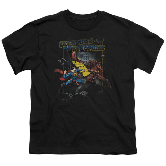 Superman - Showdown - Short Sleeve Youth 18/1 - Black T-shirt