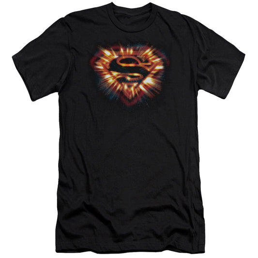 Superman - Space Burst Shield-premuim Canvas Adult Slim Fit 30/1 - Black