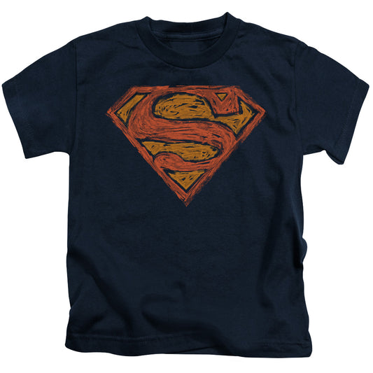 SUPERMAN MESSY S - S/S JUVENILE 18/1 - NAVY - T-Shirt