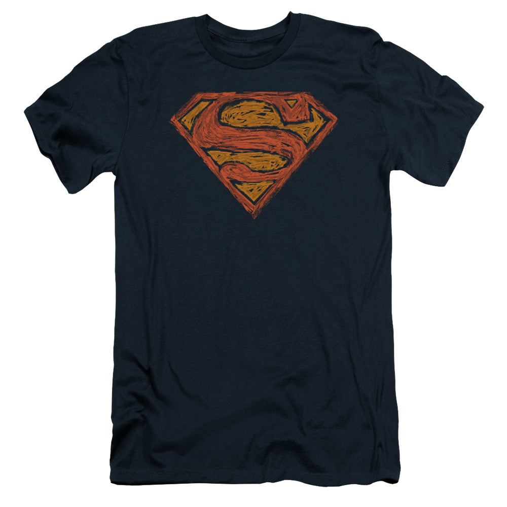 Superman - Messy S - Short Sleeve Adult 30/1 - Navy T-shirt
