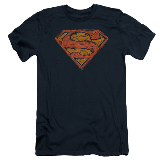 Superman - Messy S - Short Sleeve Adult 30/1 - Navy T-shirt