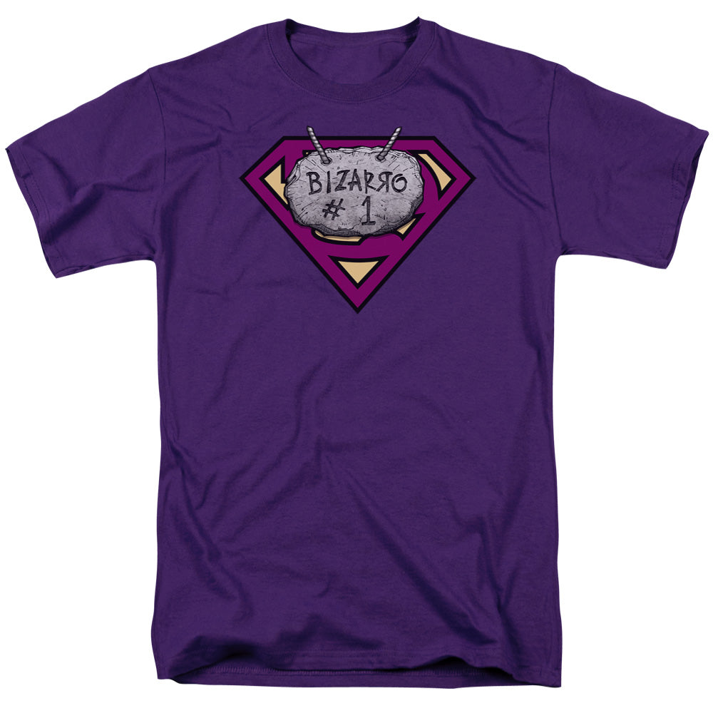 Superman - Bizzaro #1 Rock - Short Sleeve Adult 18/1 - Purple T-shirt