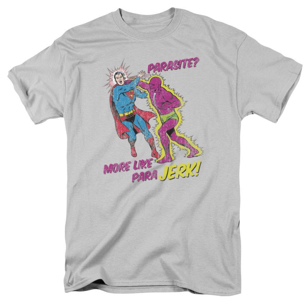 Superman - Parajerk - Short Sleeve Adult 18/1 - Silver T-shirt