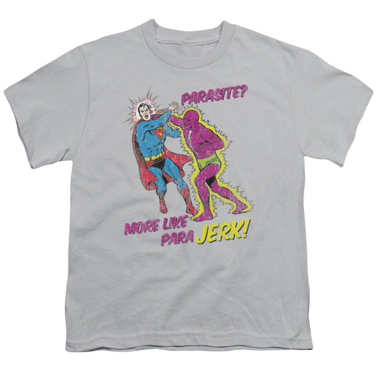 Superman - Parajerk - Short Sleeve Youth 18/1 - Silver T-shirt
