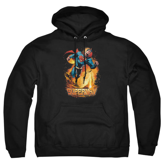 Superman - Space Case - Adult Pull-over Hoodie - Black