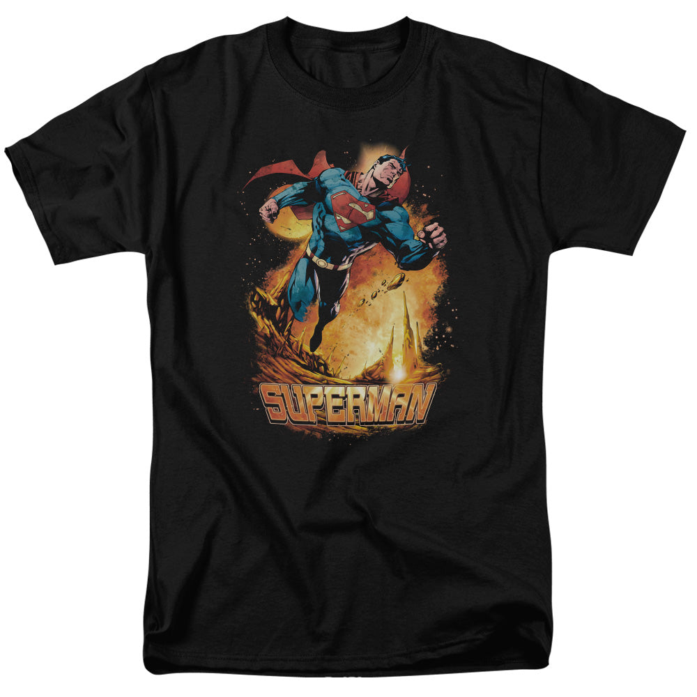 Superman - Space Case - Short Sleeve Adult 18/1 - Black T-shirt