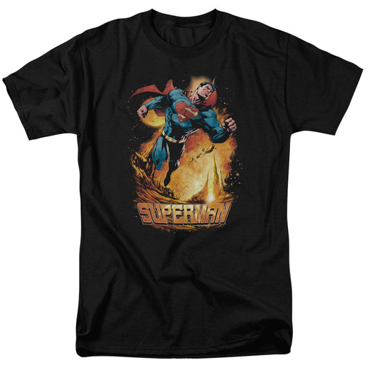 Superman - Space Case - Short Sleeve Adult 18/1 - Black T-shirt