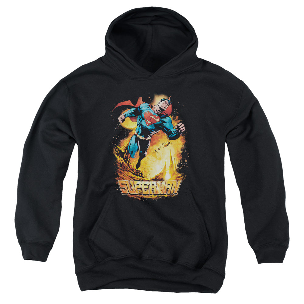 Superman - Space Case - Youth Pull-over Hoodie - Black