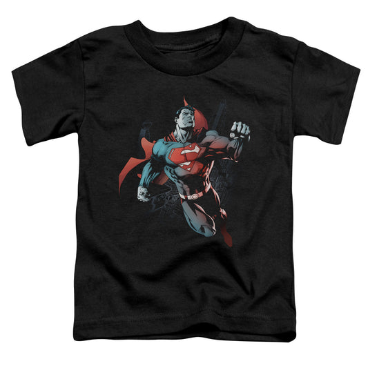 SUPERMAN UP IN THE SKY - S/S TODDLER TEE - BLACK - T-Shirt