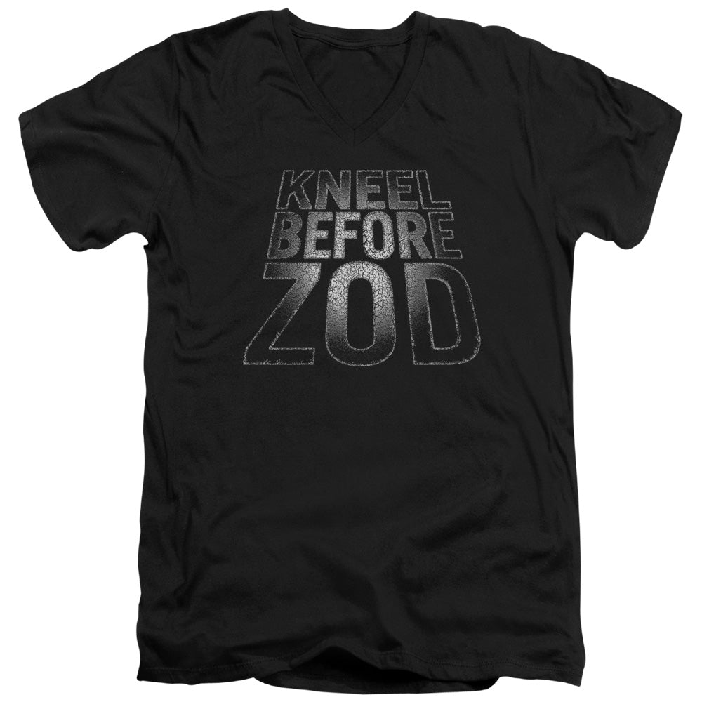 Superman - Before Zod - Short Sleeve Adult V-neck - Black T-shirt