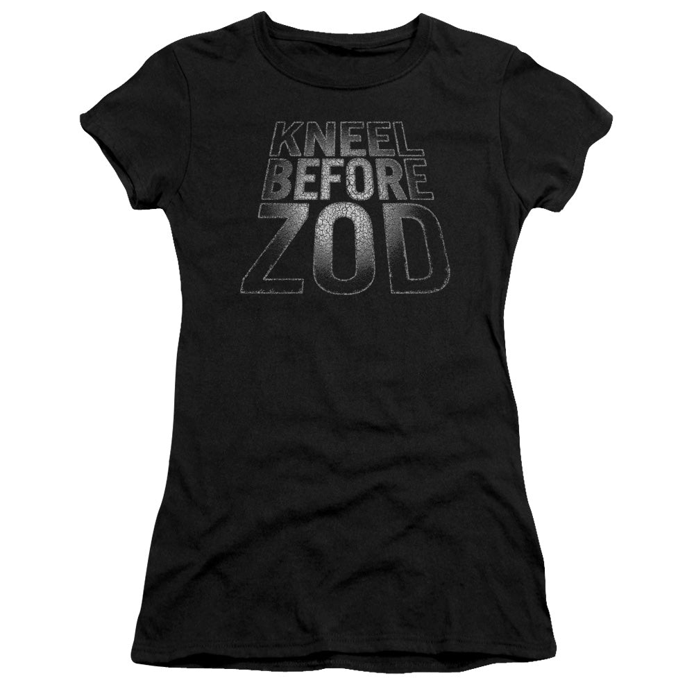Superman - Before Zod - Short Sleeve Junior Sheer - Black T-shirt