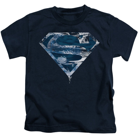 SUPERMAN WATER SHIELD - S/S JUVENILE 18/1 - NAVY - T-Shirt