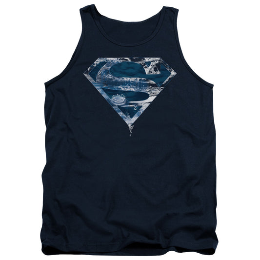 Superman - Water Shield - Adult Tank - Navy