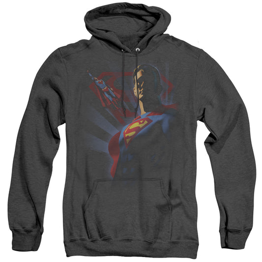 Superman - Super Deco - Adult Heather Hoodie - Black