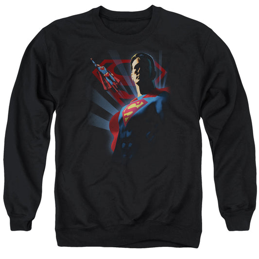 Superman - Super Deco - Adult Crewneck Sweatshirt - Black